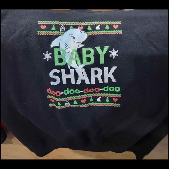Baby‎ Shark Christmas Sweater, XL, very gently worn, washed, smoke free home. - Picture 1 of 1